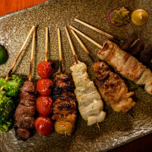 当店の焼鳥はやんばるハーブ鶏をメインにすべて国産鶏を使用しております。