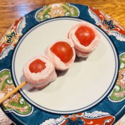 ミニトマト豚バラ巻串
