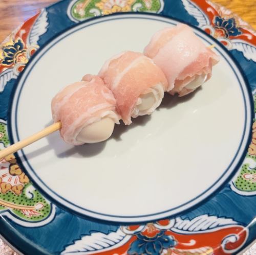 うずら豚バラ巻串