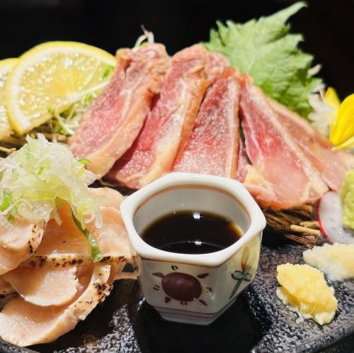 鶏刺し2種盛り