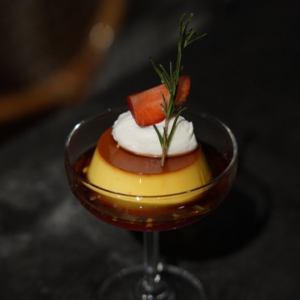 Christmas custard pudding