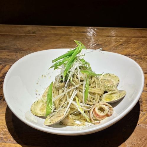 Kujo green onion and seafood pesto