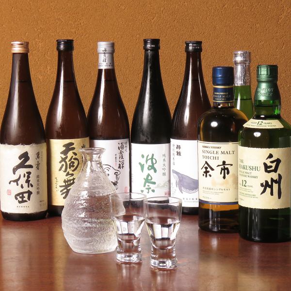 요리에 맞추어 선택할 수 있는 풍부한 일본술·소주