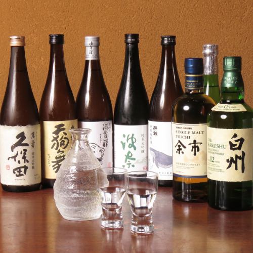 요리에 맞추어 선택할 수 있는 풍부한 일본술·소주