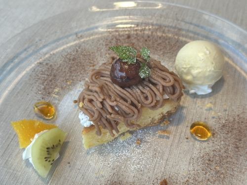 몽블랑 스타일 밤의 타르트