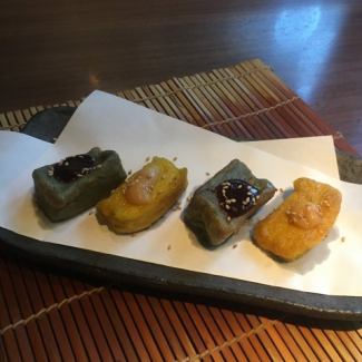 Deep-fried two-color namafu dengaku