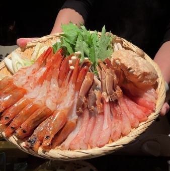 【豪華2種食べ比べ】海老と蟹のしゃぶ食べ比べSNS映え豪華フルコース7980円→→6980円