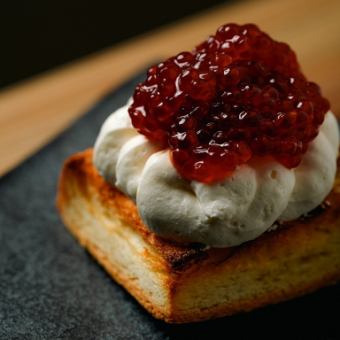 必食！筋子のブルスケッタ