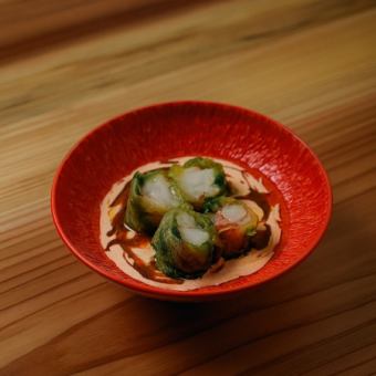 生海老とレタスの冷製エビマヨ