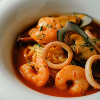 ブイヤベースのスープパスタ