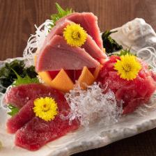 【豪華】2時間飲み放題付＊全7品『マグロの3点盛り付コース』