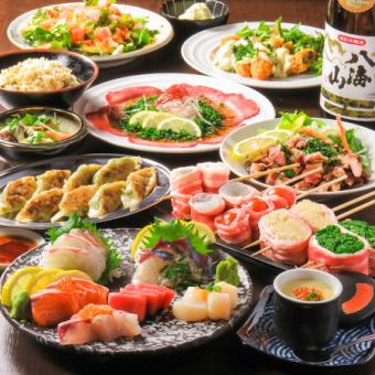 [2H all-you-can-drink included] Superb course ≪6 types of sashimi x grilled gyoza x vegetable roll x beef tongue x homemade fried oysters≫ 5,500 yen