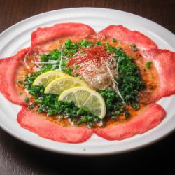 beef tongue carpaccio