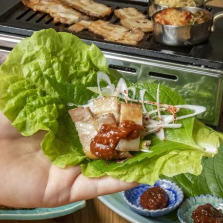 [All-you-can-eat plan at a loss!!] Healthy all-you-can-eat samgyeopsal + all-you-can-drink course → 3,980 yen