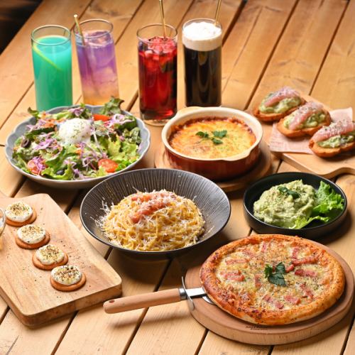 最大5時間飲み放題　プレミアムプラン（選べる2品付き）