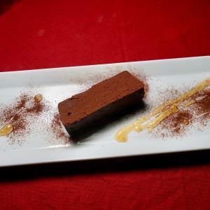 Rich raw chocolate terrine