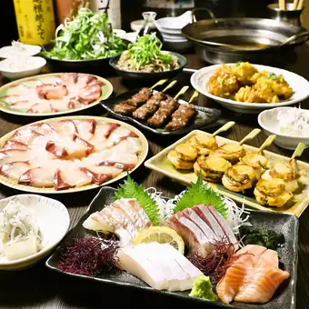 [Perfect for Welcome and Farewell Parties] Mandarin Orange and Yellowtail Shabu-Shabu Course with 2-hour All-You-Can-Drink (8 dishes) ¥6000