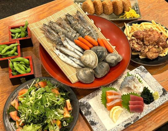 飲み放題付き浜焼き4,000円コース