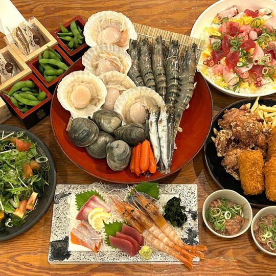 飲み放題付き浜焼き５,000円コース