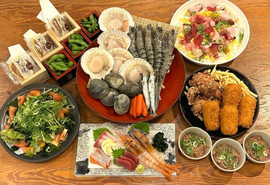 飲み放題付き浜焼き5,000円コース