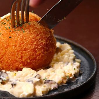 【ぜろいちフル堪能コース】★2H飲み放題★SNS人気！まん丸エビカツなど全7品7000円