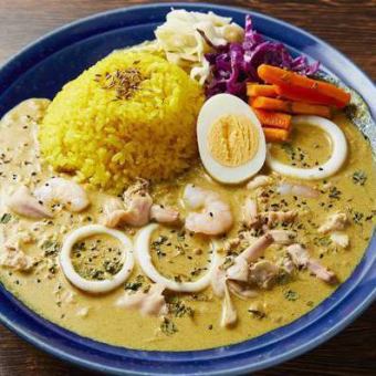 White seafood curry * Large serving free