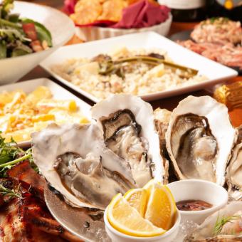 【2小时无限畅饮+4,500日元】【肉&牡蛎&鲜鱼】使用标准套餐优惠券可以从2小时到3小时♪