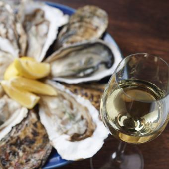 [3 hours all-you-can-drink & 6,000 yen including tax] [Oysters eaten] course