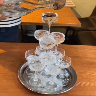 [Champagne Tower - 2 hours premium all-you-can-drink & 5,000 yen including tax] [Oysters & Venison] Welcome and Farewell Party Course