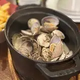 北海道旬の2枚貝の白ワイン蒸し【大】
