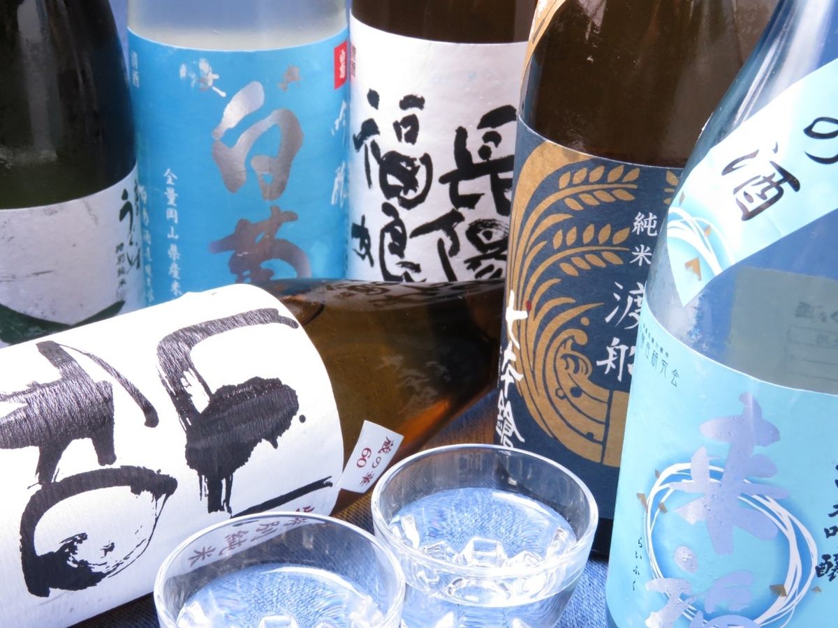 烧酒和日本酒的选择也很丰富♪寻找适合与新鲜的鱼搭配的饮料♪