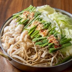 Various types of motsu nabe