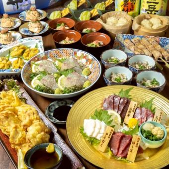 尽享九州美食！10道菜，包括4种马肉刺身 + 120分钟畅饮，原价7000日元 → 现价6000日元（含税）