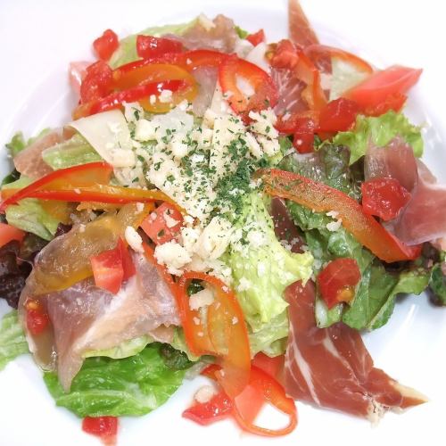 Prosciutto and homemade pickled salad ~ Caesar salad style ~