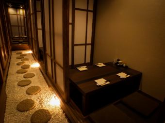 Japanese modern digging type full private room is various ◎ 4 people / 6 people / 12-25 people and various private rooms are available for various uses