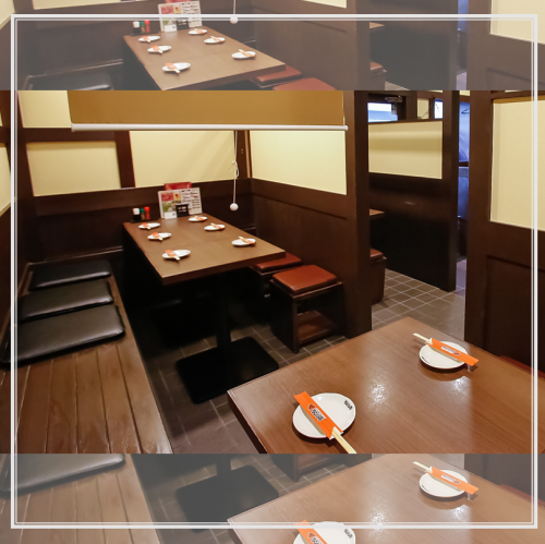 パーテーションがあり、半個室として利用可能◎