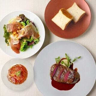 【ディナープラン／陸】本日のお肉料理のセット+乾杯スパークリング／ノンアル可