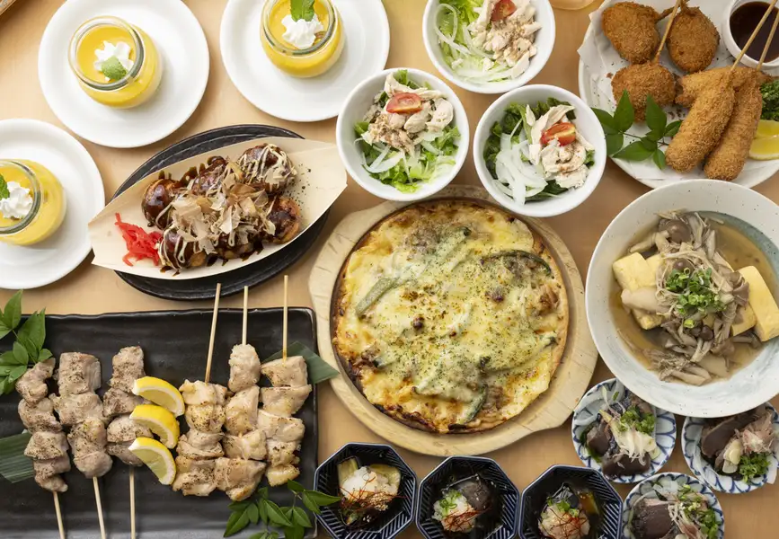 120分飲放付!!各種宴会に◎料理+飲み放題付きコース5500円（税込）＊15分前ラストオーダー