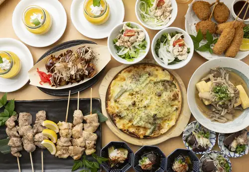 120分飲放付!!各種宴会に◎料理+飲み放題付きコース5500円（税込）＊15分前ラストオーダー