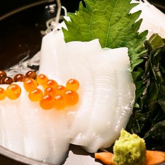 Sashimi of Mongo squid