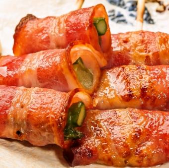 Asparagus bacon skewers