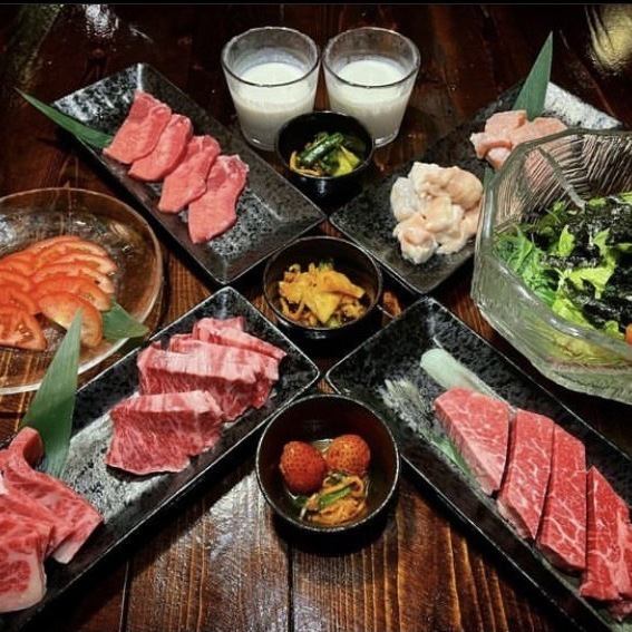 Savor the carefully selected premium Japanese beef...