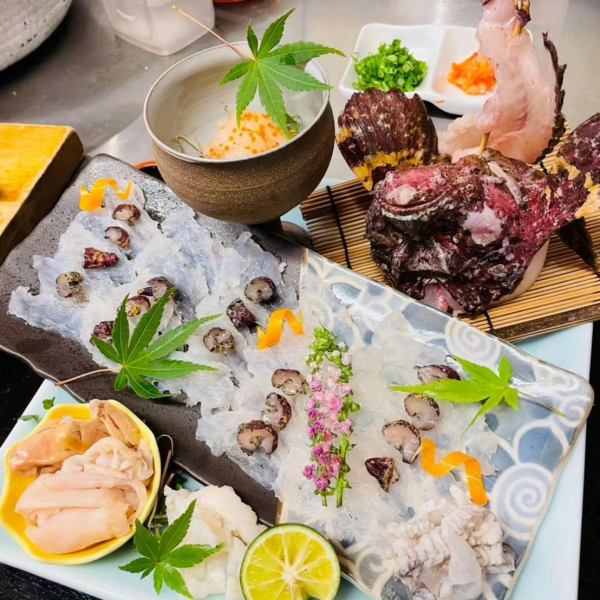 Seasonal fresh fish sashimi