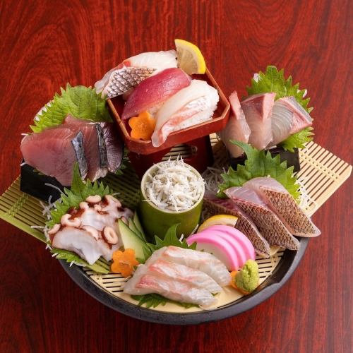 Hyuganada fresh fish bowl platter (for 3 people)