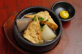 3 types of local chicken stock oden (radish, konnyaku, fried tofu) x 2 each