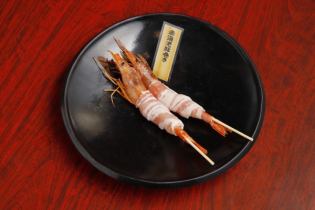 2 紅蝦豬肉串