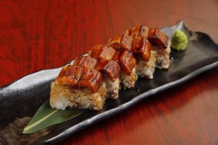 Conger eel pressed sushi