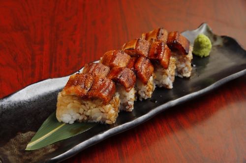 Conger eel pressed sushi