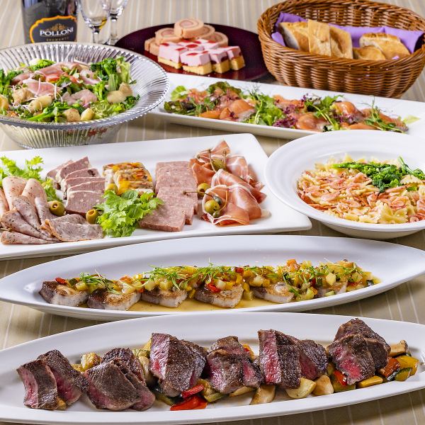 【貸切パーティープランCプラン】海鮮と牛肉のダブルメインを味わえる最上級プラン。飲み放題付10,000円。