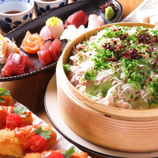 [最適合豪華宴會]生魚片拼盤宴會套餐5,000日圓